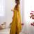 Mustard color nc chiffon chex fabric beautiful designer woven saree with cut dana lace border