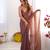 Onion color nc chiffon chex fabric beautiful designer woven saree with cut dana lace border