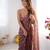 Onion color nc chiffon chex fabric beautiful designer woven saree with cut dana lace border