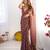 Onion color nc chiffon chex fabric beautiful designer woven saree with cut dana lace border