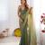 Pista color nc chiffon chex fabric beautiful designer woven saree with cut dana lace border
