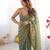 Pista color nc chiffon chex fabric beautiful designer woven saree with cut dana lace border