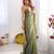 Pista color nc chiffon chex fabric beautiful designer woven saree with cut dana lace border