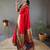 Red color silk blend saree with rich contrast weaving pallu & border and beautiful buttis
