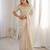 Cream color beautiful sequins work heavy partywear saree