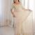 Cream color beautiful sequins work heavy partywear saree