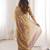 Gold  color beautiful sequins work heavy partywear saree