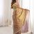 Gold  color beautiful sequins work heavy partywear saree