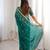 Rama color beautiful sequins work heavy partywear saree
