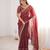 Maroon color beautiful sequins work heavy partywear saree