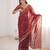 Maroon color beautiful sequins work heavy partywear saree