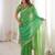 Parrot green color beautiful sequins work heavy partywear saree