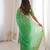 Parrot green color beautiful sequins work heavy partywear saree