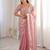 Pink color beautiful sequins work heavy partywear saree