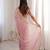 Pink color beautiful sequins work heavy partywear saree