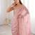 Pink color beautiful sequins work heavy partywear saree