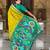 Lemon yellow silk blend ikkat and patola weaving concept saree & contrast blouse