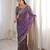 Purple color beautiful sequins work heavy partywear saree