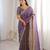 Purple color beautiful sequins work heavy partywear saree