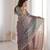 Mouve color beautiful sequins work heavy partywear saree
