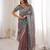 Mouve color beautiful sequins work heavy partywear saree