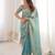 Sky blue color beautiful sequins work heavy partywear saree