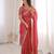 Tamato color beautiful sequins work heavy partywear saree