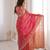 Tamato color beautiful sequins work heavy partywear saree