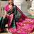 Green silk blend ikkat and patola weaving concept saree & contrast blouse