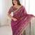 Wine color beautiful sequins work heavy partywear saree