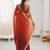 Orange color beautiful fendy satin fabric girlie looks stylish saree