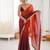 Orange color beautiful fendy satin fabric girlie looks stylish saree