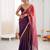Purple color beautiful fendy satin fabric girlie looks stylish saree