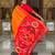Orange art silk ikkat and patola weaving concept saree & contrast blouse