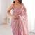 Pink color stylish bollywood looks fendy satin fabric saree