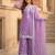 Mauve chanderi embroidered kurta-sets