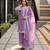 Mauve chanderi embroidered kurta-sets
