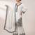 White crepe embroidered kurta-sets