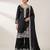 Black crepe embroidered kurta-sets