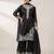 Black crepe embroidered kurta-sets