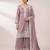 Mauve crepe embroidered kurta-sets