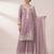 Mauve crepe embroidered kurta-sets