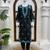 Black silk blend embroidered kurta-sets