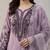 Lavender cotton blend embroidered kurta-sets