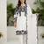 White georgette embroidered kurta-sets
