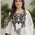 White georgette embroidered kurta-sets
