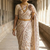 White color embroidery and zarii weaving art silk saree