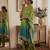 Parrot-green silk blend embroidered kurta-sets