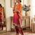 Orange silk blend embroidered kurta-sets