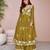 Green silk blend embroidered kurta-sets